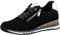 MARCO TOZZI Damen Sneaker flach mit Reißverschluss Vegan, Schwarz (Black/white), 39 EU