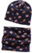 MAKFORT Loop Kinder Mit Beanie Mütze Kinder Baumwoll Schals Baby Schals Winter Loop Schal Junge Und Mädchen (Tibetisches Blau, S)