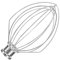 Wiselet K5A Stainless Steel Whisk for KitchenAid 5Qt Bowl-Lift Mixer, Fits for K5, K5SS, KG25, KP50, KSM6573, KSM450/500, 7.1'' Balloon Whisk, Heavy Duty, Dishwasher Safe, No Residue, K5A WIRE WHIP