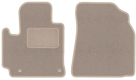 Velours-Fußmatten vorne passend für Toyota RAV4 II 2WD 2001-2005, Beige | passend für 3-türig; Velours-Teppich (Polypropylen), ca. 6,5 mm; rutschfest, Druckknöpfe 16 mm
