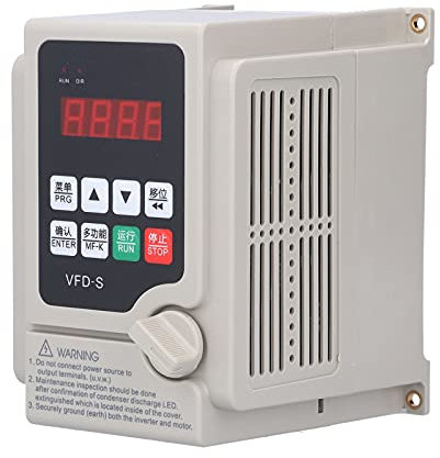 Convertisseur de Fréquence VFD triphasé avec Contrôle en Boucle Fermée V/F, Variateur de Fréquence 380V (3,7 kW)
