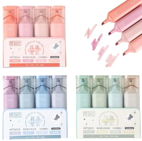 Stabilo Textmarker 3 Sets Marker Stifte 12 Farbfunkeln SüßE Highlighters Stift Mit SchräG
