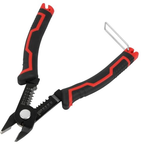 Granvoo Alicates de Corte Diagonal, 3 en 1 Alicates Electricista Profesional, Pelacables Electricista, Tenaza Electricista, Resorte Oculto y Mangos Ergonomicos, para Cortar Circuitos y Pelacables