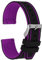 QUARKZMAN Bracelets de Montre en Silicone 20mm Bracelets de Montre à Dégagement Rapide, Noir Violet