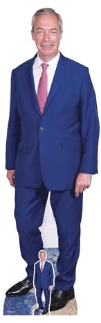 Star Cutouts SC4511 Nigel Farage Pink Tie Reform Leader Lifesize Cardboard Cutout 183cm – Political Party Decoration, Event Display & Talking Point