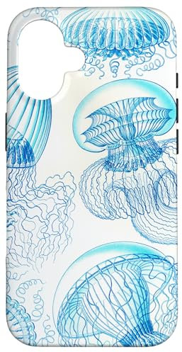Jellyfish Sea Aesthetic Vintage Underwater Illustration Case for iPhone 16