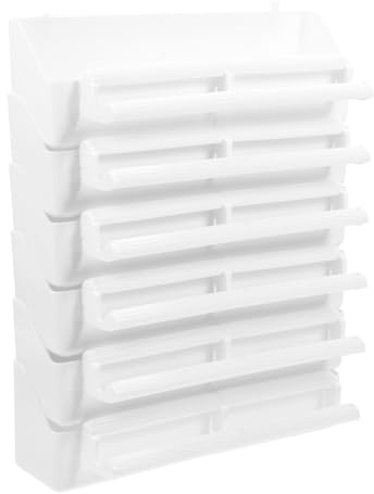 Kisangel 6pc Plastic Bird Cage Feeder with Water Dispenser Food Bowl for Small Birds Parrots Pigeons