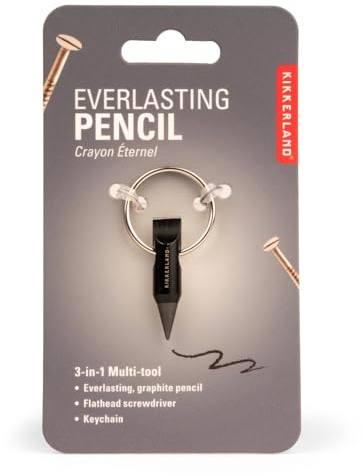 Kikkerland Multi-Tool: Everlasting Pencil & Flathead Screwdriver Keychain