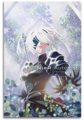 HUEAEHAHE Nier Automata Ver1.1a Poster, Raumdekoration, Leinwandposter, ästhetischer Posterdruck, Wandkunst, Dekor-Poster, 30 x 45 cm, ungerahmter Stil