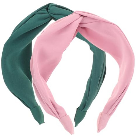 ARTSEWPLY 2pcs Wide Headbands Elastic Twine Cross Head Wrap Knot Hair Accessories for Women Braided Headband Women