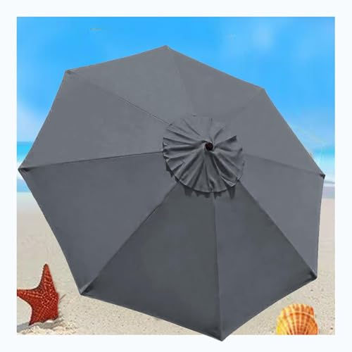Miecoae Sonnenschirm Ersatzbezug 2m 2.3m 2.5m 2.7m 3.0m 3.5m 6 Rippen/8 Rippen, Ersatz-Bezug, Sonnenschirmbezug für Gartenschirm Terrassenschirm Sonnenschirm Ersatzbezug(W1,8 Ribs- 11.5 FT 350 cm)