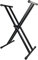 KUviez Keyboard Shelf Heavy Duty X Style Piano Keyboard Stand and Portable with Anchoring Strap Black