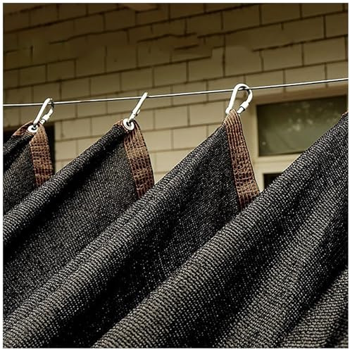 Voile d'ombrage rétractable en U avec Rail Coulissant, Voile d'ombrage ondulée, for véranda, Jardin, terrasse, arrière-Cour, Sable(2x2m/6.56x6.56ft)