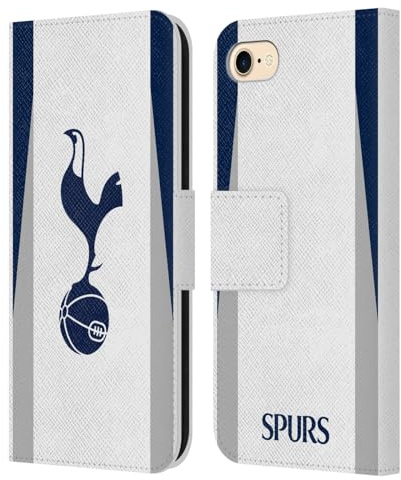 Head Case Designs Officially Licensed Tottenham Hotspur F.C. Home 2025/26 Badge Kit Leather Wallet Case Compatible With Apple iPhone 7/8 / SE 2020 & 2022