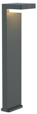 BOLD LED Solar-Wegeleuchte mit integriertem infrarot Bewegungssensor (IP44-Zertifiziert, 100° Erfassungswinkel, 55h Laufzeit/220-fache Bewegungserkennung, 2 in 1 Lademöglichkeit) - Gun Grey