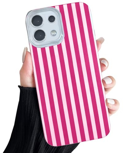 BEENTRYS Funda Rayas para Xiaomi Redmi Note 13 Pro 5G / Xiaomi Poco X6 Funda,Bonita Striped Diseño Estético Mujeres Niñas Moda Regalo Suave TPU+PC Bumper Case Delgado Prueba de Golpes Carcasa-Rojo