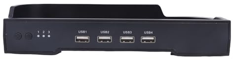 GEERYZHE -Lüfterbasis mit Doppellüfter, Wandhalterung, RGB-Beleuchtung, 4xUSB-Hub-Anschluss, 3 Geschwindigkeiten, 8 Modi, Kompatibel mit Spielekonsole