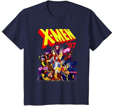 Marvel X-Men 97 Comic T-Shirt, Kinder, Marineblau, 92