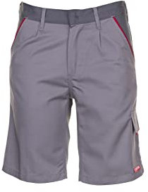 Planam 2371 Highline Herren-Shorts - Optimale Sicherheit und Komfort - Farbe: Zink/Schiefer/Rot - Größe: 68
