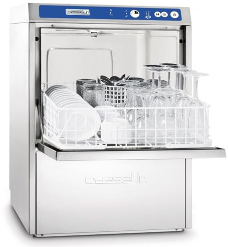 Casselin CLVD – Lavabicchieri elettrico doppia parete con pompa di scarico e decalcificatore integrato