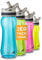 AceCamp TRITAN Trinkflasche | Sportflasche | BPA-frei I für alle Getränke I 2 x Springdeckel blau 550 ml