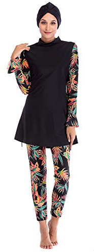 seafanny Damen bescheidener islamischer schwimmender Hijab Burkini Badeanzug mit voller Länge M（38）
