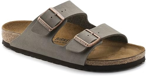 Birkenstock Unisex Arizona Sandals Stone Birkibuc 37 = Women's 6-6.5 Narrow