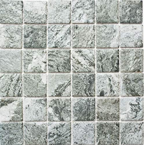 Mosaico in ceramica, effetto pietra naturale, grigio struttura, piastrelle da bagno MOS16-HWA4GY