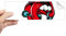 DIYthinker Roter Mund Zunge Stud Hund Zähne Rechteck Bumper Sticker Notebook Fenster Aufkleber