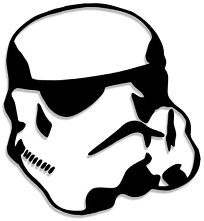 Decus Shop Stormtrooper Helm minimal 3107 // Sticker Aufkleber vers. Größe Farbe