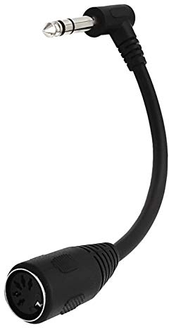 innov8 MIDI Din 5Pin Female to 6.35mm (1/4 Inch) Male TRS Stereo Audio Cable For MIDI to 6.35mm Adapter for Speaker, Amplifier, Mixer to MIDI Keyboard, Synthesizer Guitar - (0.2m)