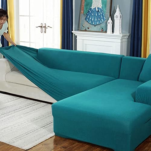 BOLUXIU Sofabezug, Eck Stretch-Sofabezug Stretch Sofabezug für 1/2/3/4 Sitzer(L-förmiges Ecksofa erfordert Zwei)