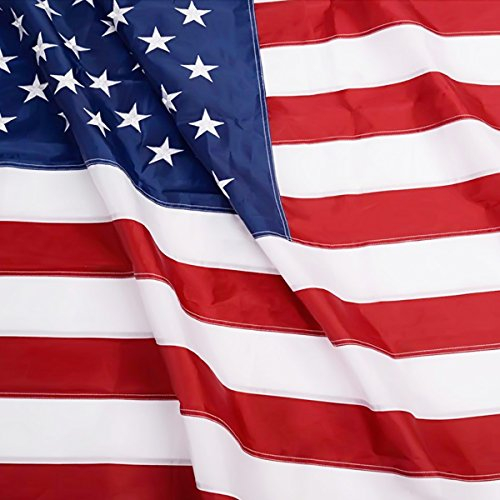 Anley EverStrong Series Drapeau américain américain 1x1,5 pied Nylon très résistant - Étoiles brodées - 4 rangées de coutures verrouillées - Drapeaux bannière USA avec œillets en laiton