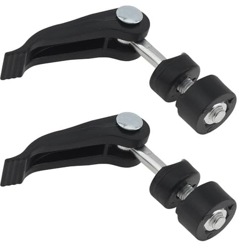 SMGDA 2 PCS Seat Post Quick Release Pin Bike Seat Clamp M6, Bicycle Binder Clamp Bolt, Quick Release Clamps Locking Screws for Cutting Machine (Plastic: Black Color)