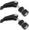 SMGDA 2 PCS Seat Post Quick Release Pin Bike Seat Clamp M6, Bicycle Binder Clamp Bolt, Quick Release Clamps Locking Screws for Cutting Machine (Plastic: Black Color)