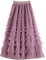 Tüllrock Damen Lang Hohe Taille Elegant Elastisch Weiche 50er Rockabilly Petticoat Tütü Unterrock Maxirock Tütü Tüll Rock Tanzkleid Ballkleid Mesh Ballett Hochzeit Karneval Party Tüllrock Rosa