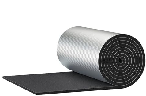Aluminiumfolie Isolierung Heizungsfolie Reflektorfolie Selbstklebend, 5mm Dicke Reflektierende Isolierungsfolie Blatt, Wärmereflektierende Folie Heizung, für Fahrzeuge, Dächer, Rohre ( Size : 1mx5m )