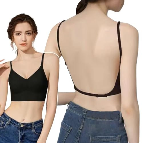 HSAJS Reggiseni Donna Senza Cuciture Triangolo Senza Ferretto Imbottito Microfibra Minimizer Comodo Traspirante Invisibile Supporto Quotidiano Bralette Morbido