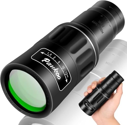 Pankoo Monóculo 16x52 para Adultos y Niños - Telescopio Compacto con Prisma 2024, Monóculo HD Ideal para Observación de Aves, Senderismo, Conciertos y Regalos para Actividades al Aire Libre
