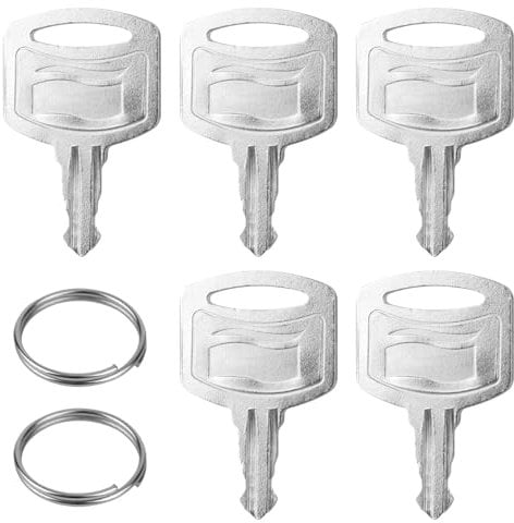 5pcs 1100 Toilet Paper Dispenser Key, Toilet Paper Holder Key Metal Paper Towel Key Replacement with 2pcs Key Rings Compatible with Tork SCA 1100 Paper Dispenser Maintenance Professionals