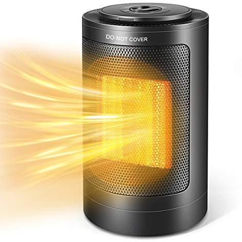 Space Heater Electric Fan Heaters for Home Low Energy Silent 70° Oscillating 1200W Fast Heating 3 Mode Setting Personal Portable Small Ceramic Heater with Overheat Protection Operation for Office Room