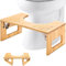 MallKing Toilettenhocker Erwachsene aus Bambus, Klohocker, Kackhocker, 7 Zoll, Toilettenhocker Klappbar, Töpfchenhocker, Badezimmerhocker mit Rutschfester Matte für Erwachsene, Natur