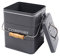 Seau à Compost de Cuisine 6L avec Filtre à Charbon - Composteur Cuisine Durable en Acier Robuste, Poubelle Élégante pour Déchets Organiques,Gris