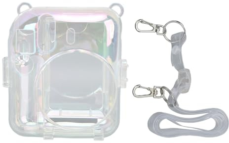 HEEPDD Clear Camera Protective Case, Camcorder Cases Schutzkamera Präzise Form mit Einstellbarem Abnehmbarem Riemen für 12 PC Instant Camera Clear