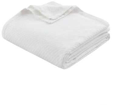 Madison Park Liquid Cotton Blanket All Season for Summer, King, White
