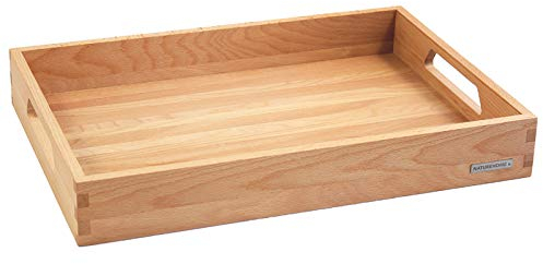 Bandeja Madera Madera Maciza Nh-B 50 x 35,5 X 7cm Varios Tipos de Madera - Haya, ca. 50 x 35,5 x 7 cm, Marrón, 55 cm x 35,5 x 7,5 cm