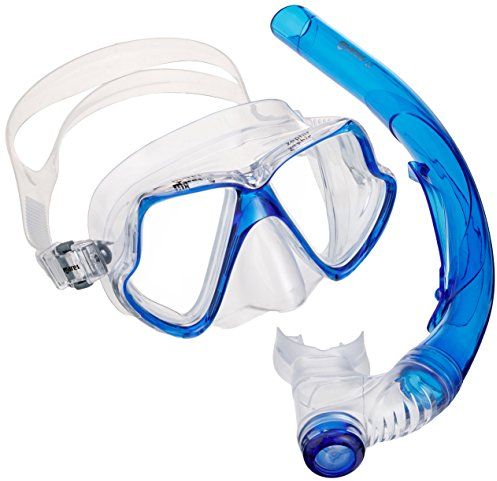 Mares Erwachsene Maske Plus Schnorchel Set Zephir, Blue/Clear, One Size