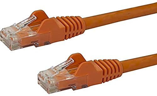 StarTech.com 6in CAT6 Ethernet Cable - Orange CAT 6 Gigabit Ethernet Wire -650MHz 100W PoE++ RJ45 UTP Category 6 Network/Patch Cord Snagless Fluke Tested UL/TIA Certified (N6PATCH6INOR)