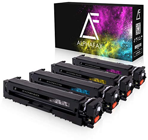 Alphafax 4X Toner ersetzt HP 203A CF540A CF541A CF542A CF543A Multipack Schwarz Cyan Magenta Gelb