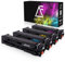 Alphafax 4X Toner ersetzt HP 203A CF540A CF541A CF542A CF543A Multipack Schwarz Cyan Magenta Gelb